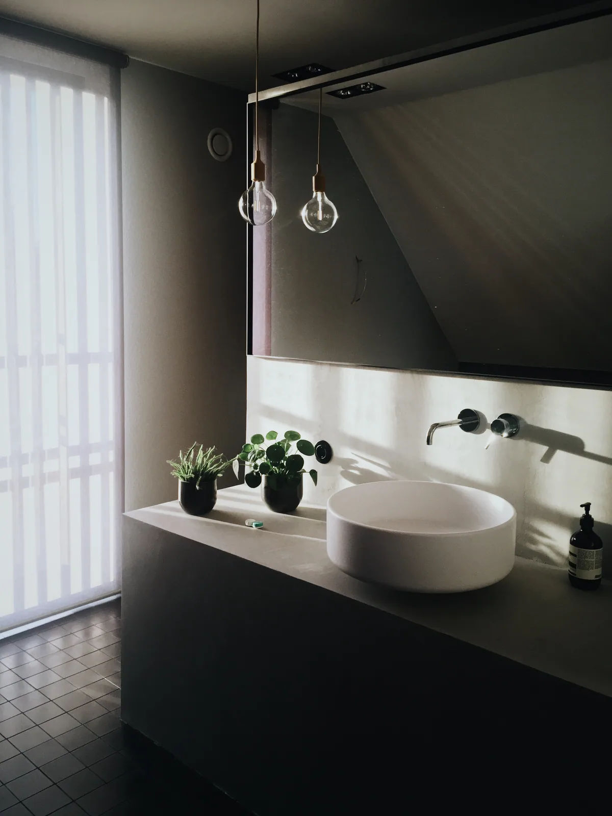 Bathroom lighting installed as part of an electrical project