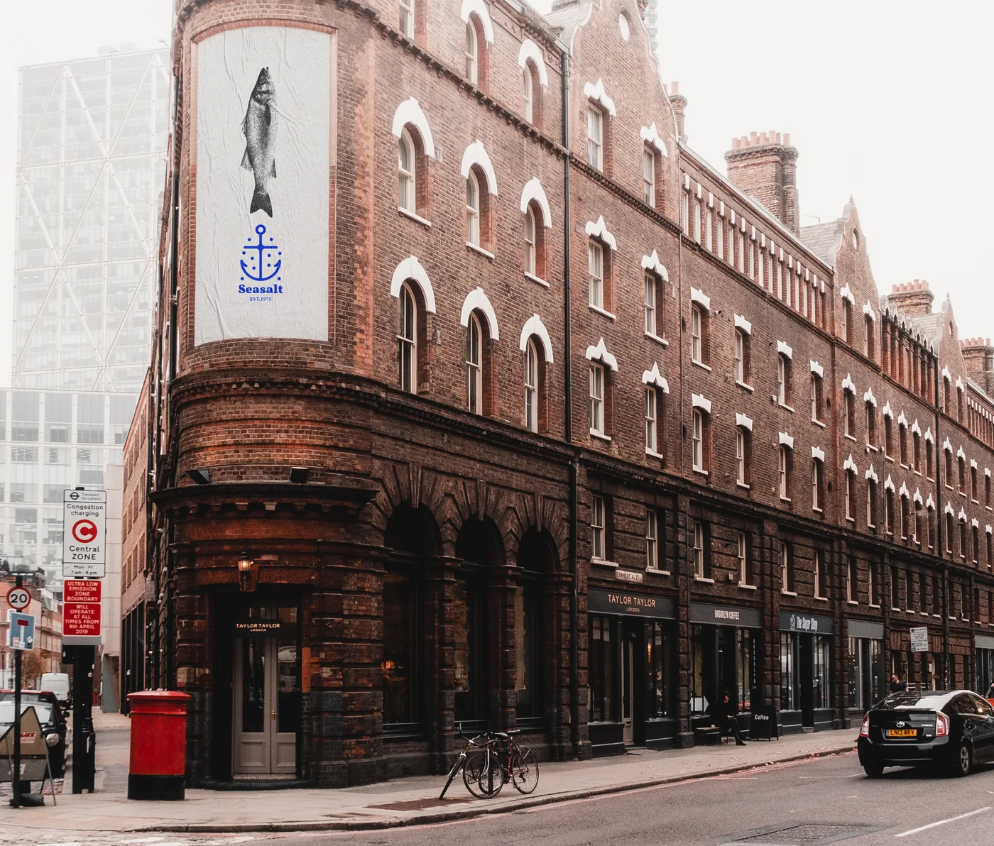 Commercial building frontage representing local business electrical work